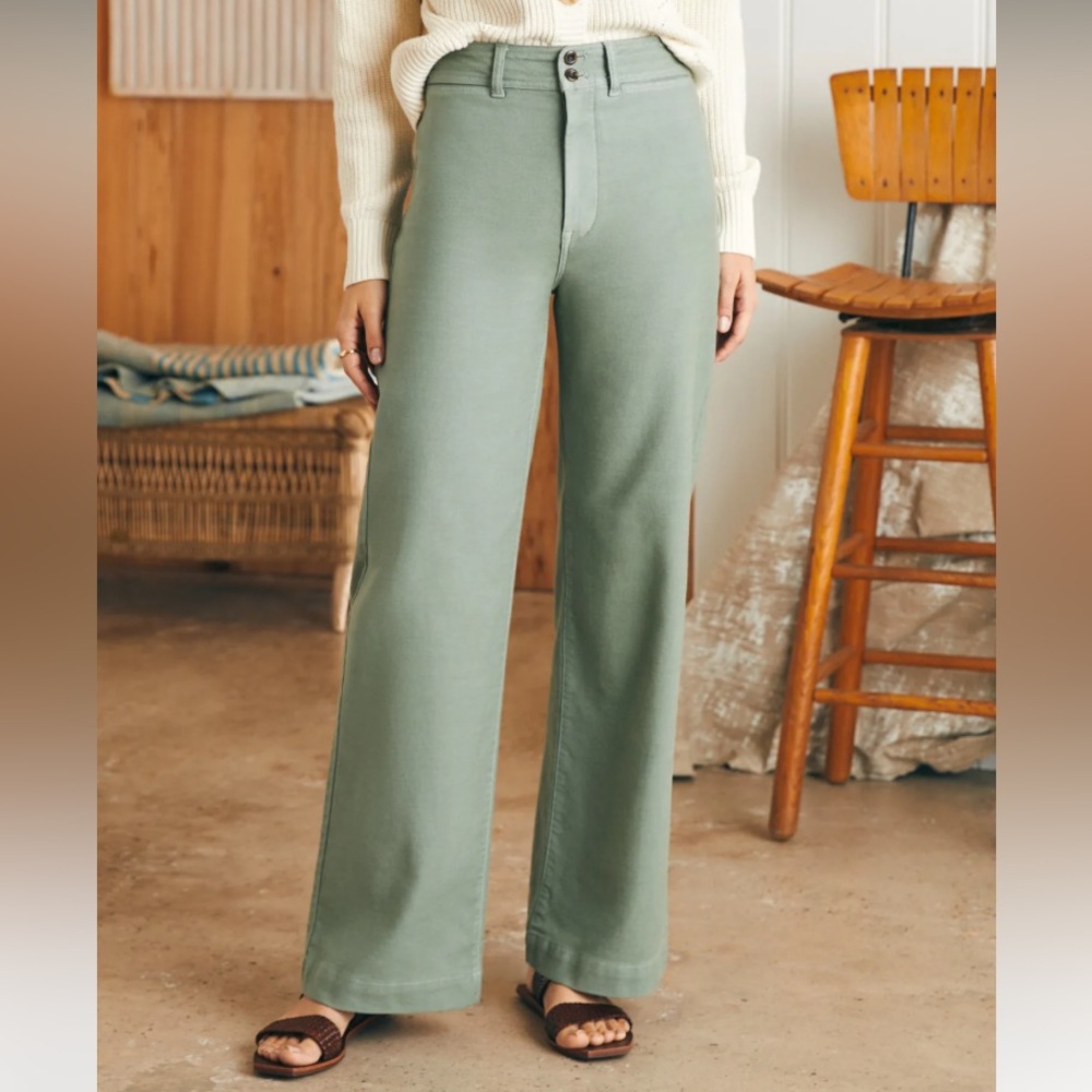 Faherty stretch terry Harbor pant, size 24